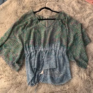 CAbi Flowy Pattered Blouse